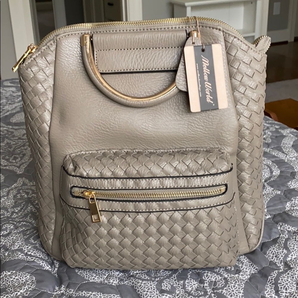 Cute faux leather backpack handbag